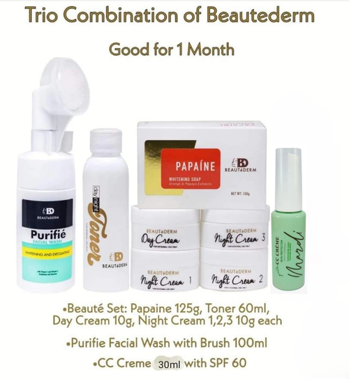 1 Month Use- Beautederm Trio Combination