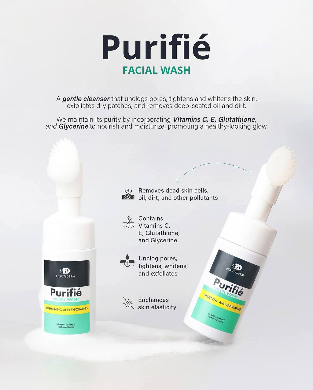 Purifie Facial Wash with Brush (100ml)